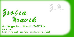 zsofia mravik business card